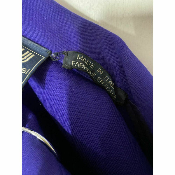 EMANUEL UNGARO Purple Button Down Dress Msrp 1,500