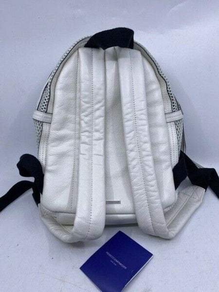 Rebecca Minkoff Net Mini Mab White Leather Backpack