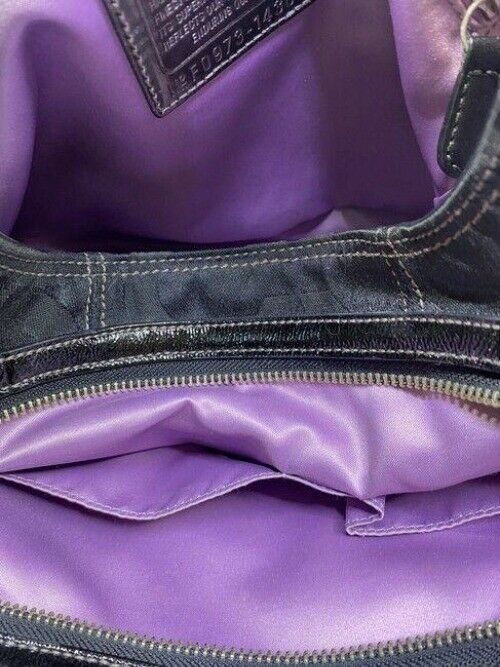 coach bag eddie black jacquard fabric tote