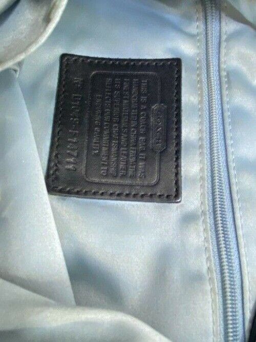 coach mini bag black beige fabric tote