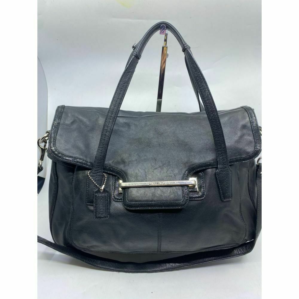 COACH Medium/ Large Leather Black Shoulder Bag