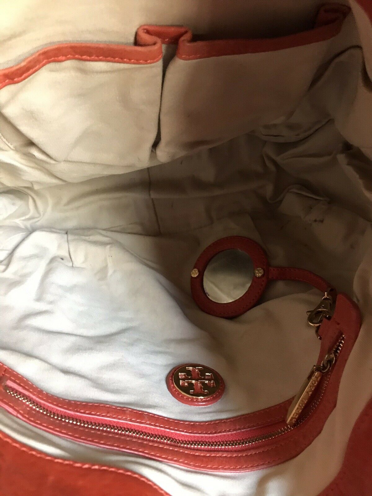 TORY BURCH Orange/Brown Leather Hobo bag