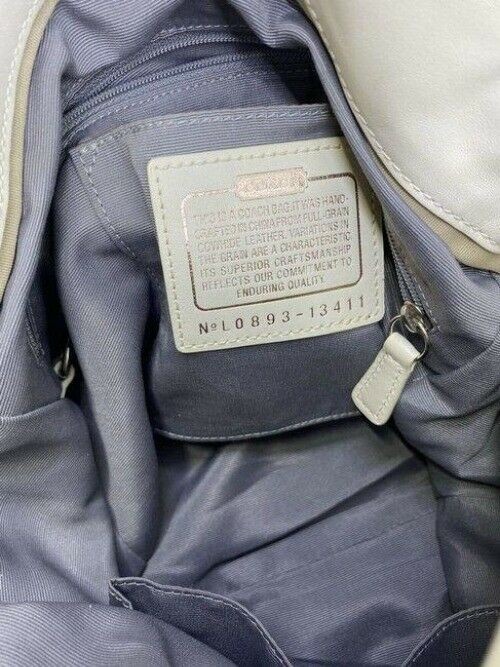 Coach xl shoulder white leather cross body bag