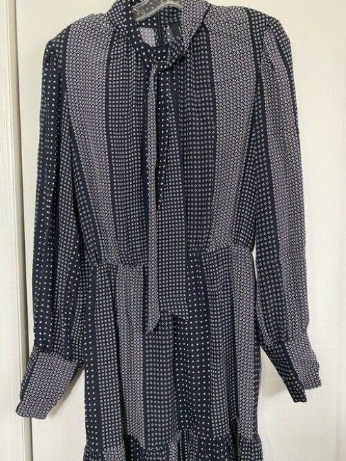 nicole miller navy white new foulard msrp