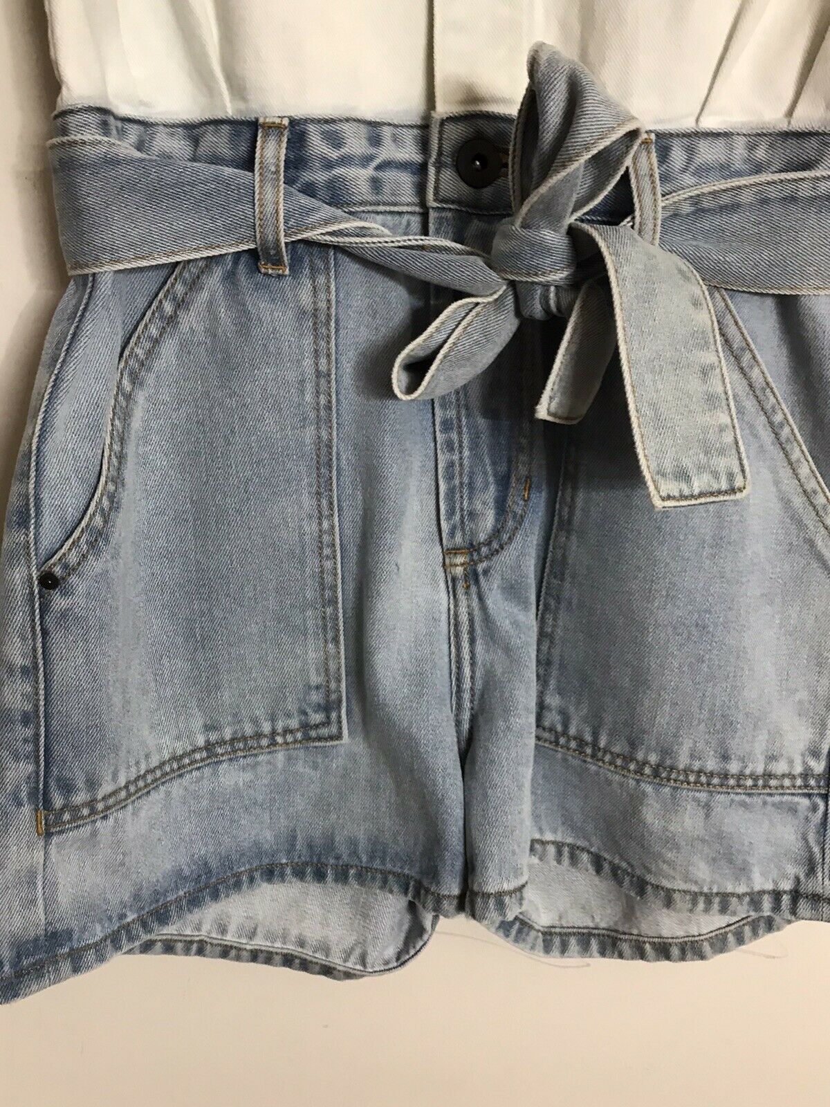 NWT! John John Lab Denim Romper Small