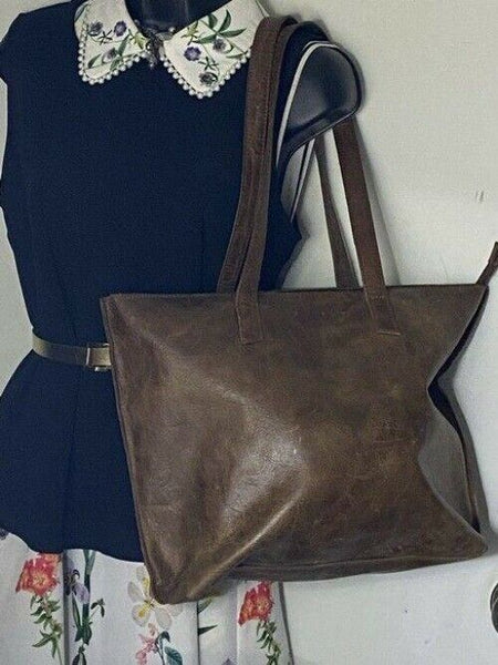 the artisan bag brown leather tote