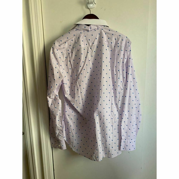 BONOBOS Pink Blue Printed Long Sleeve Button Down Shirt Size M