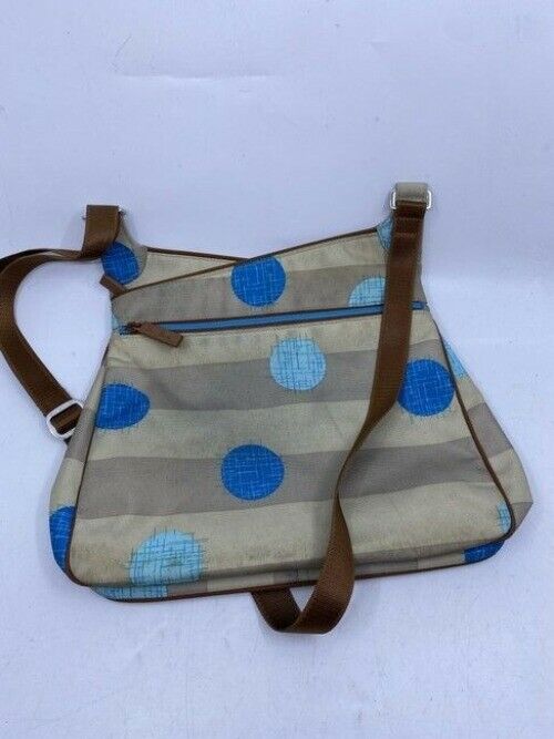 Vera Bradley Unique Dots And Stripes Multicolor Fabric Cross Body Bag