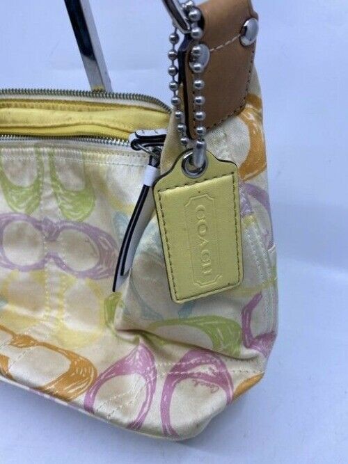 Newest Coach Classic Multicolor Fabric Shoulder