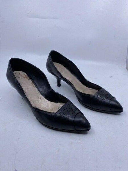 Salvatore Ferragamo Black Light Insignia Pumps Size Us