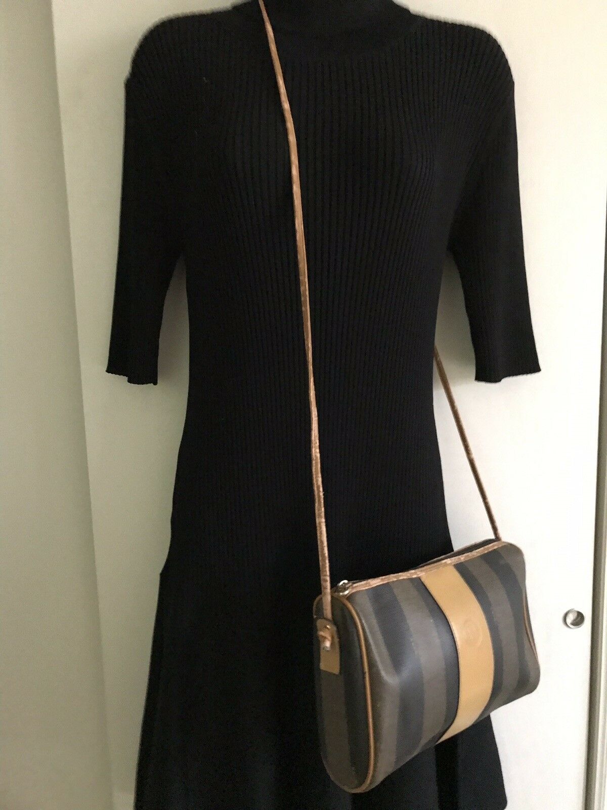 FENDI Vintage Striped Crossbody