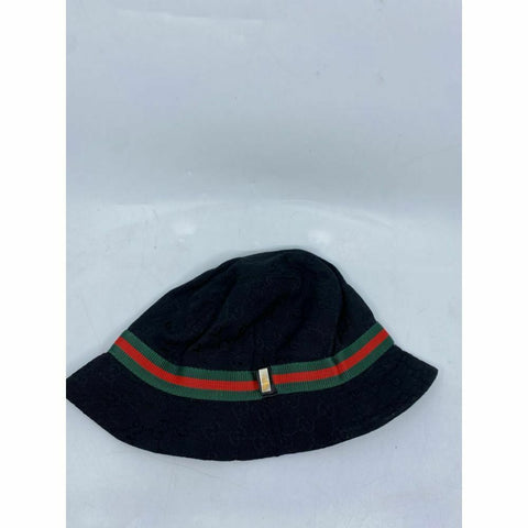Gucci Black Green Red All Over Signature Hat Made in Italy