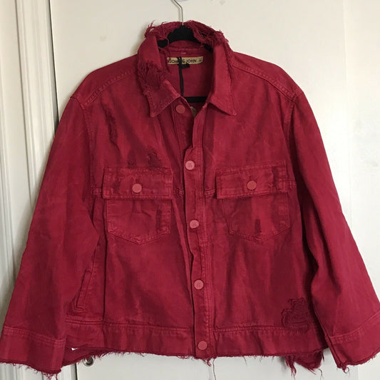 NWT! John John Lab Red Denim Jacket Small
