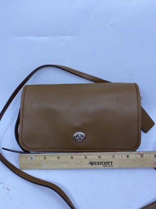 coach vintage caramel leather cross body bag