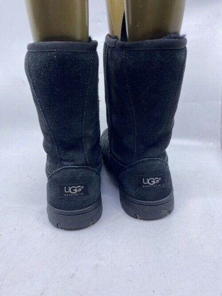 Ugg Australia Black Rugged Soled Suede Bootsbooties Size Us