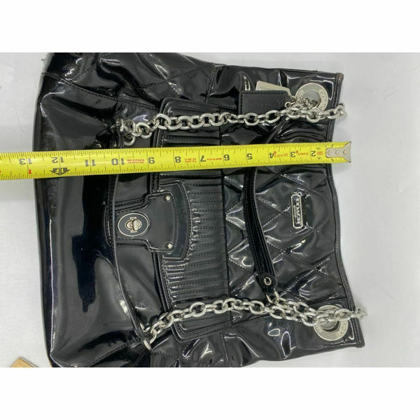 COACH XL Quilted Patent Black Leather Shouder/ Crossbody Bag