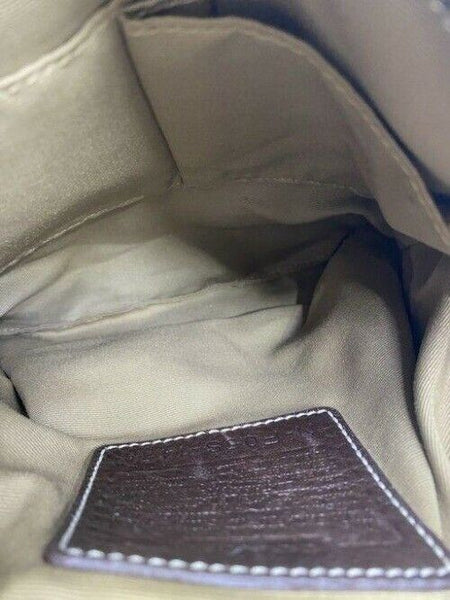 coach medium bag handbag brown leather shoulder bag