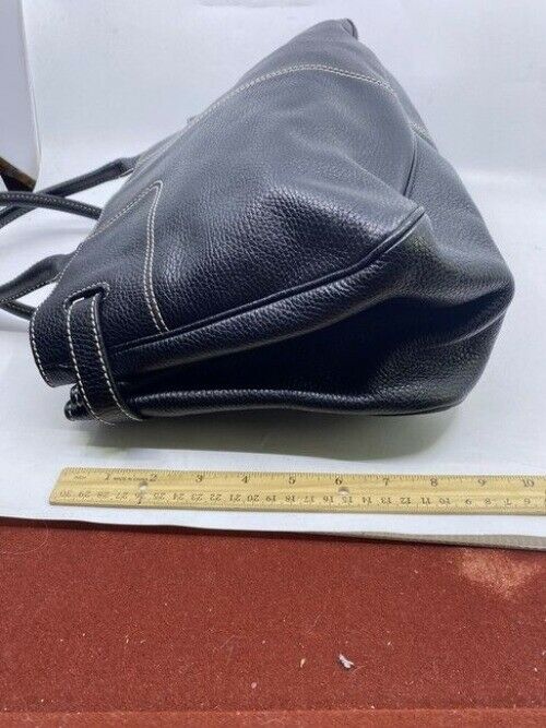 Tod S Drawstring Black Leather Shoulder Bag