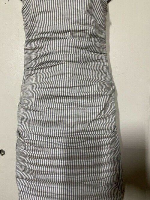 nicole miller new ruched linen striped msrp