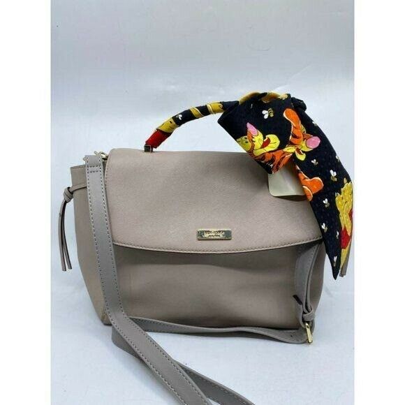 KATE SPADE Leather Handbag W/ Winnie The Pooh Silk
