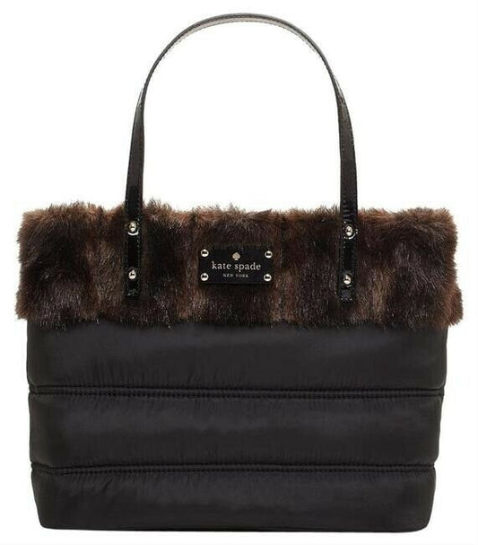 Kate Spade Carriage House Quinn Black Chocolate Patent Leather Shoulder Bag
