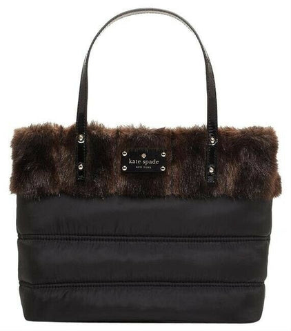 Kate Spade Carriage House Quinn Black Chocolate Patent Leather Shoulder Bag