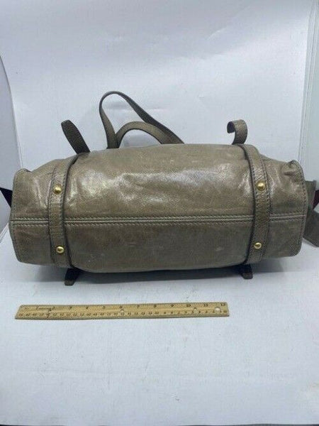 Miu Miu Tote Alluminio Vitello Peggy Bow Tan Leather Shoulder Bag