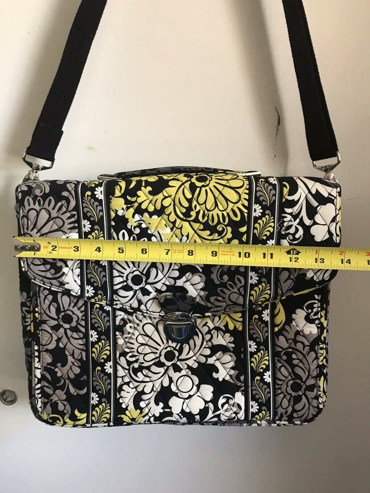Vera Bradley Yellow/ Black Messenger/ Computer Bag