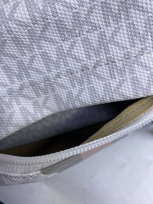 Michael Kors Slater Medium Logo Stripe Whitepinkgray Saffiano Leather Backpack