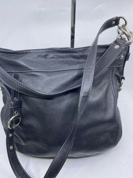 Coach xl shoulder black leather cross body bag