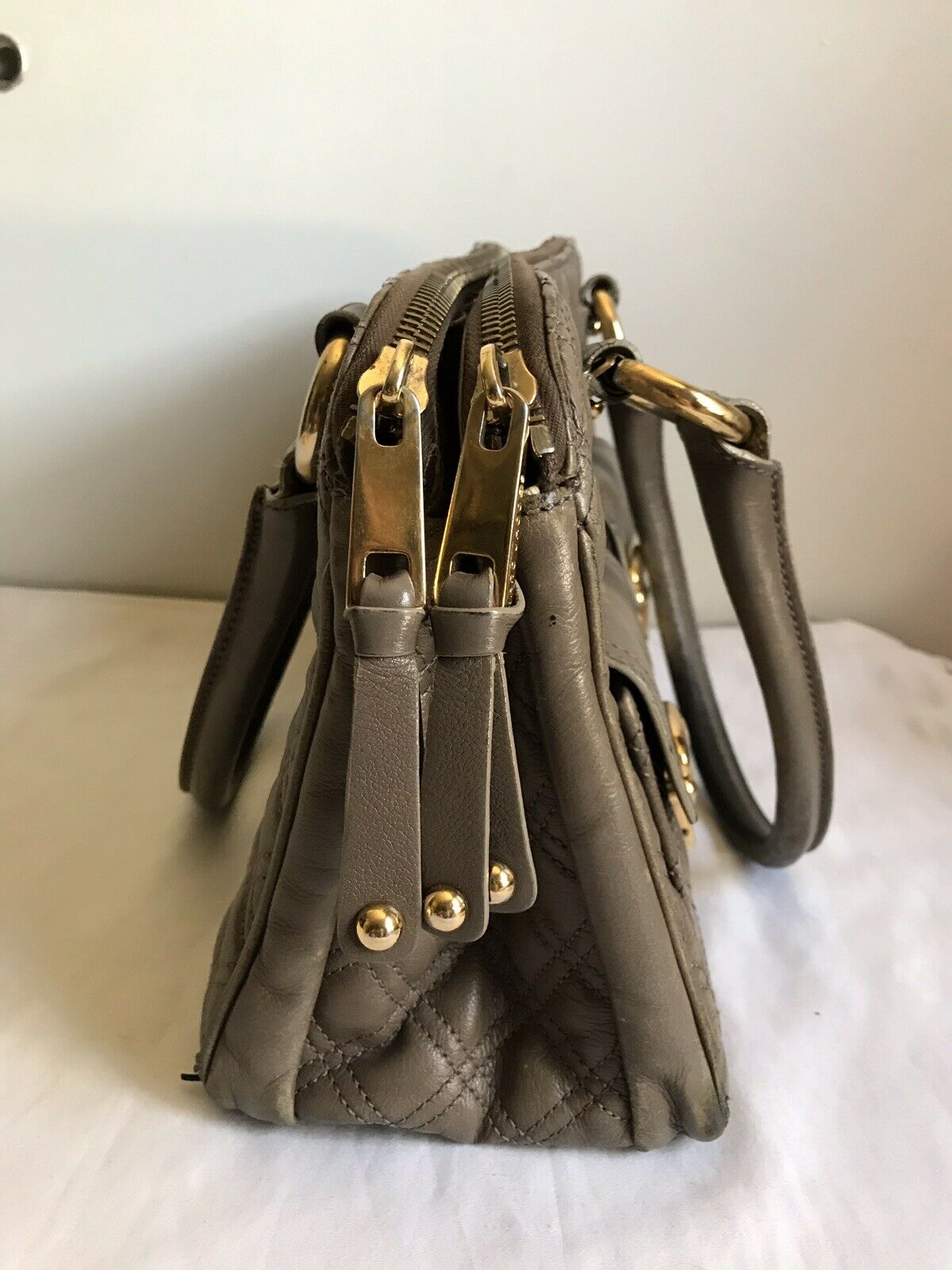 MARC JACOBS brown Leather Quilted Handbag