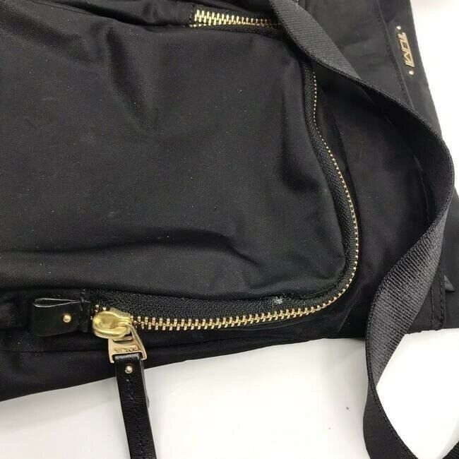 tumi messenger black nylon cross body bag