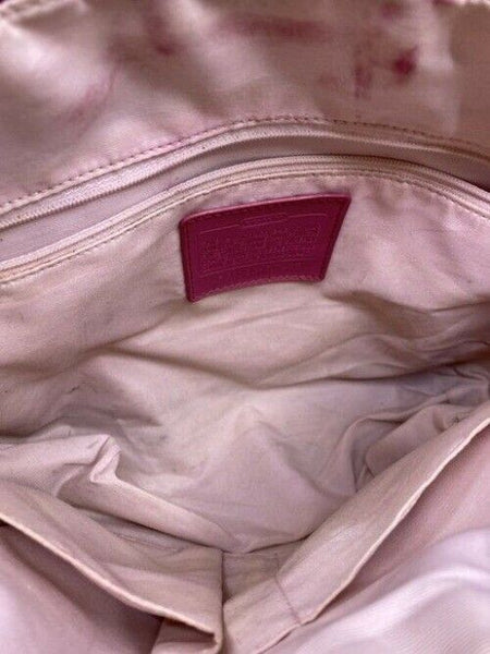 Coach Classic Pink Canvas Shoulder Bag