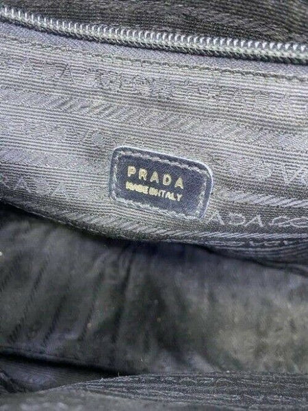 prada vintage black leather cross body bag