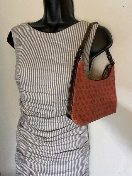Dooney and Bourke mini purse red fabric hobo bag