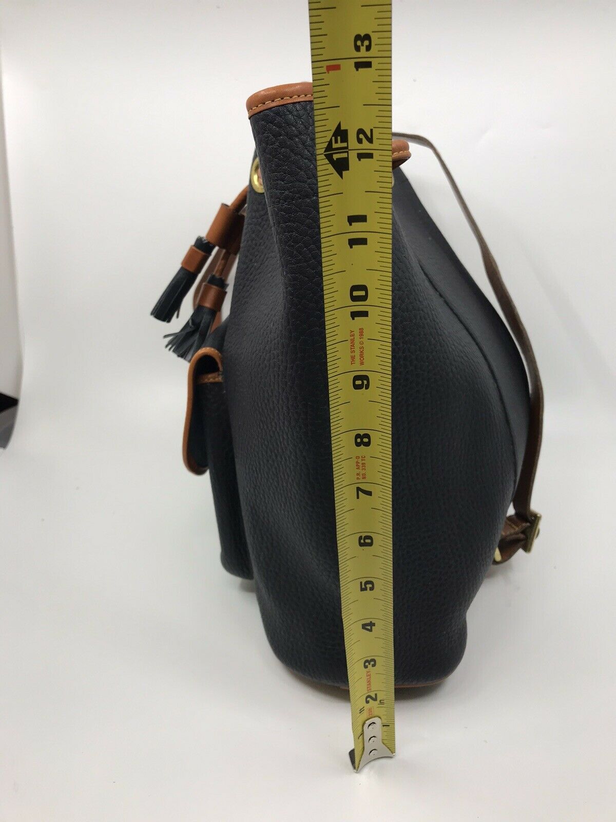 DOONEY & BOURKE Navy Leather Bucket Bag