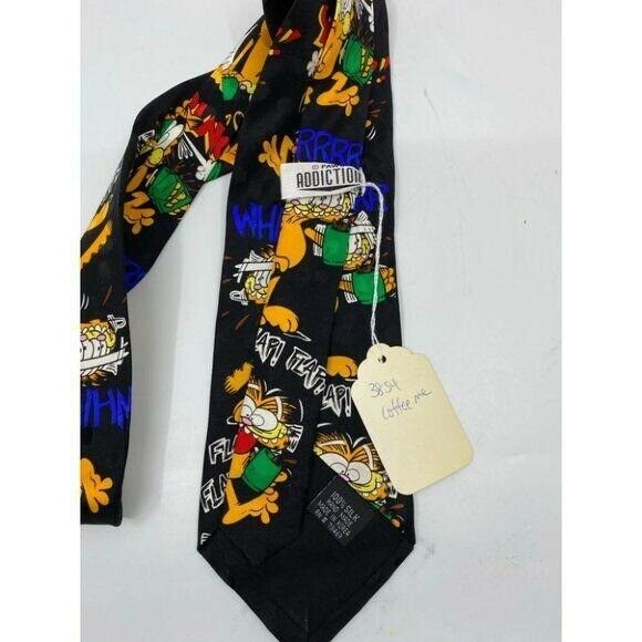 NWT Garfield Neck Tie Coffee Me Black Orange