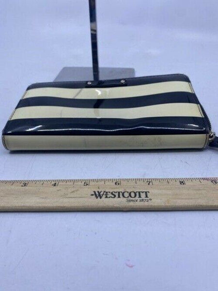 Kate Spade Black White Sailing Striped Large Wallet