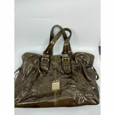 DOONEY & BOURKE Brown Large Leather Patent Tote Bag