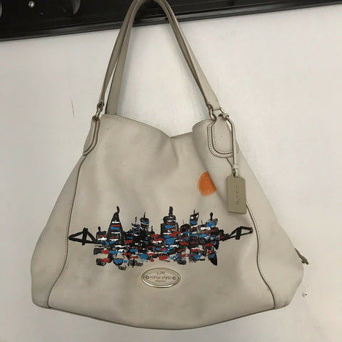 COACH Edie handbag W/ Hand Painted NYC Skyline