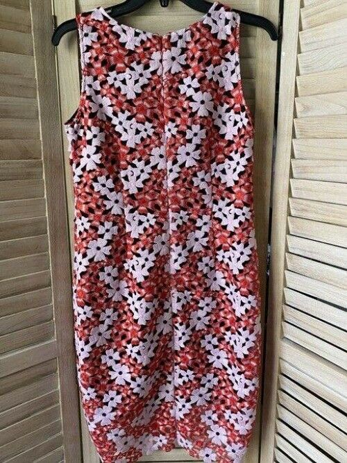 Nicole Miller multicolor new laser cut on black contrast msrp short formal dress