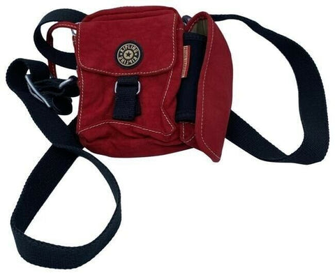 kipling crossbody red nylon weekend travel bag