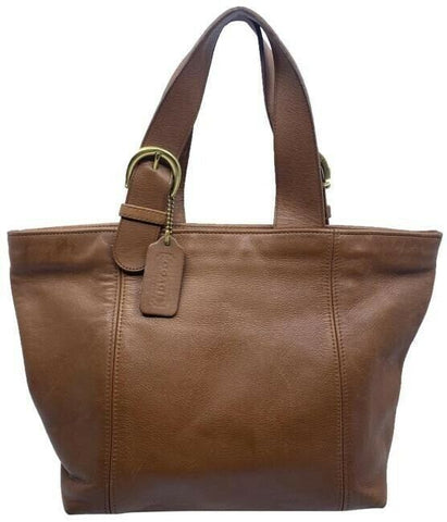 coach shoulder bag vintage handbag great find brown leather tote