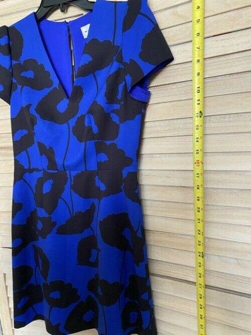 milly blue black new printed msrp short formal dress