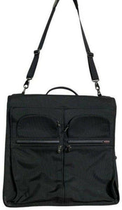 tumi alpha kleidersack black nylon weekend travel bag