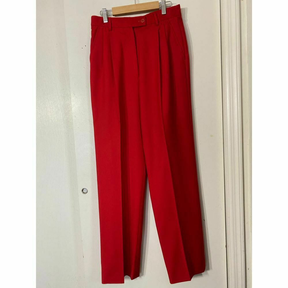 BURBERRY Red Slacks Pants Size 4