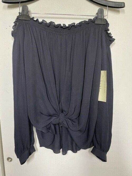 nicole miller black new off the shoulder msrp