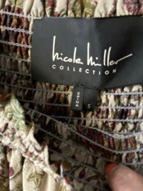 Nicole Miller Multicolor New Floral Smocking Msrp Mid Length Short Casual Dress