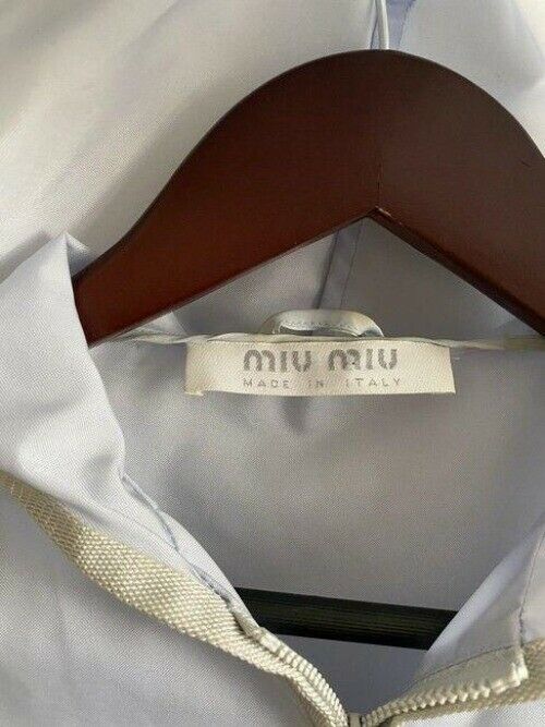 miu miu light blue powder small msrp jacket