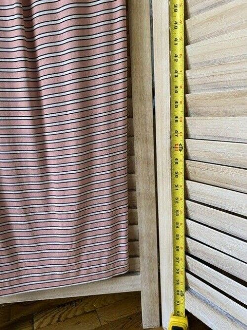 Nicole Miller pink white w new stripe w ruffle detail msrp small long casual max